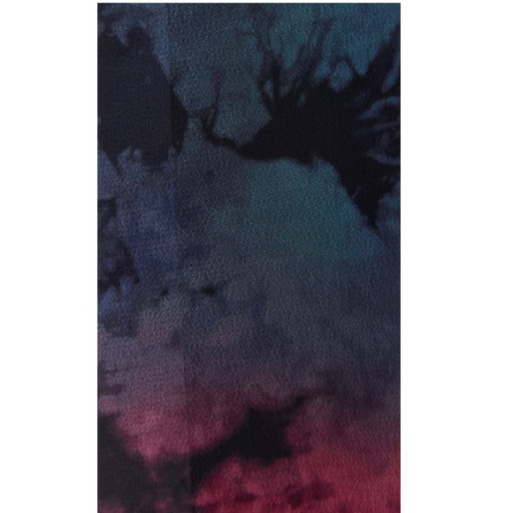 NEW Torrid Pink Teal Tie-Dye Chiffon Sheer Tie Front Kimono Duster 1X - Picture 5 of 7